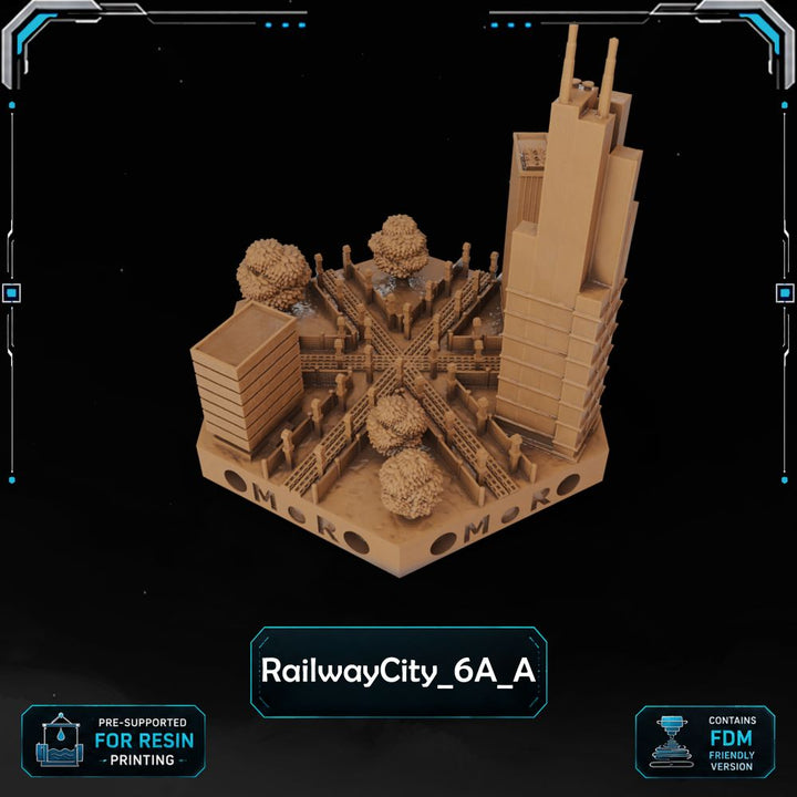 Modern Railway City Tiles printable STL tile preview 8 — included tile image 8