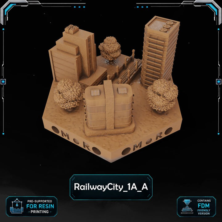 Modern Railway City Tiles printable STL tile preview 10 — included tile image 10