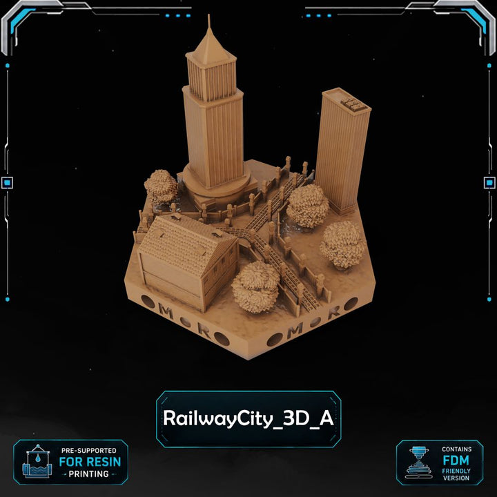 Modern Railway City Tiles printable STL tile preview 12 — included tile image 12