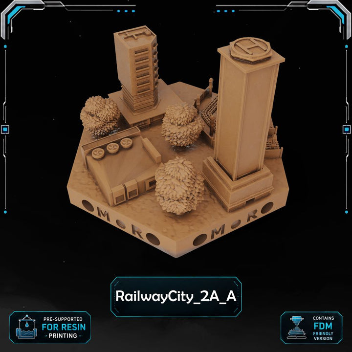 Modern Railway City Tiles printable STL tile preview 14 — included tile image 14