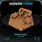 Modern Railway Station printable STL tile preview 1
