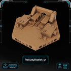 Modern Railway Station printable STL tile preview 2