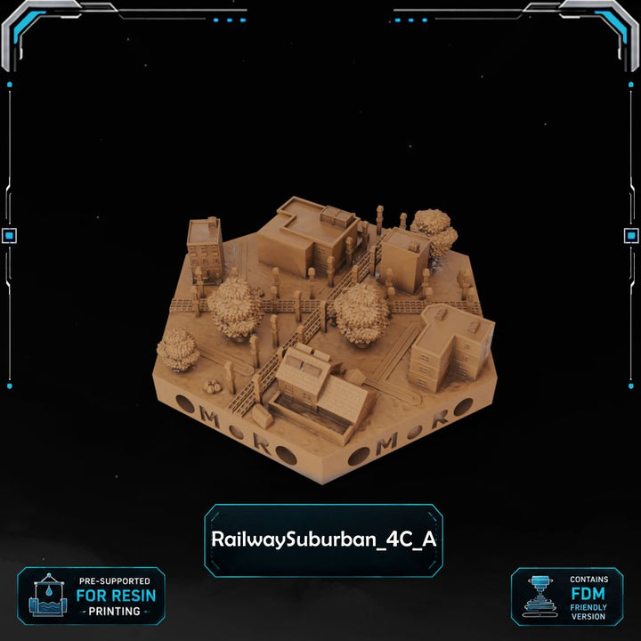 Modern Railway Suburban Tiles printable STL tile preview 4 — included tile image 4