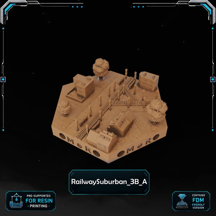 Modern Railway Suburban Tiles printable STL tile preview 5 — included tile image 5