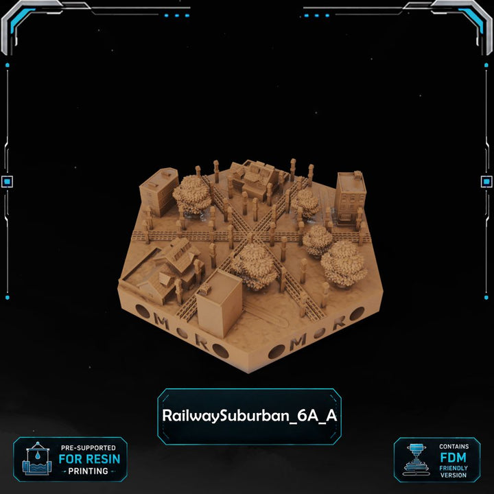 Modern Railway Suburban Tiles printable STL tile preview 6 — included tile image 6