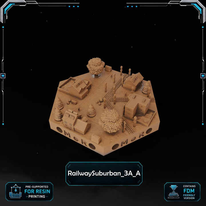 Modern Railway Suburban Tiles printable STL tile preview 8 — included tile image 8