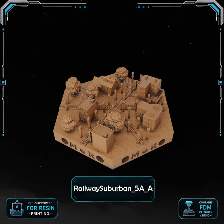 Modern Railway Suburban Tiles printable STL tile preview 10 — included tile image 10