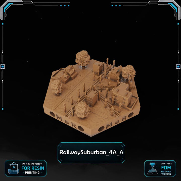 Modern Railway Suburban Tiles printable STL tile preview 11 — included tile image 11
