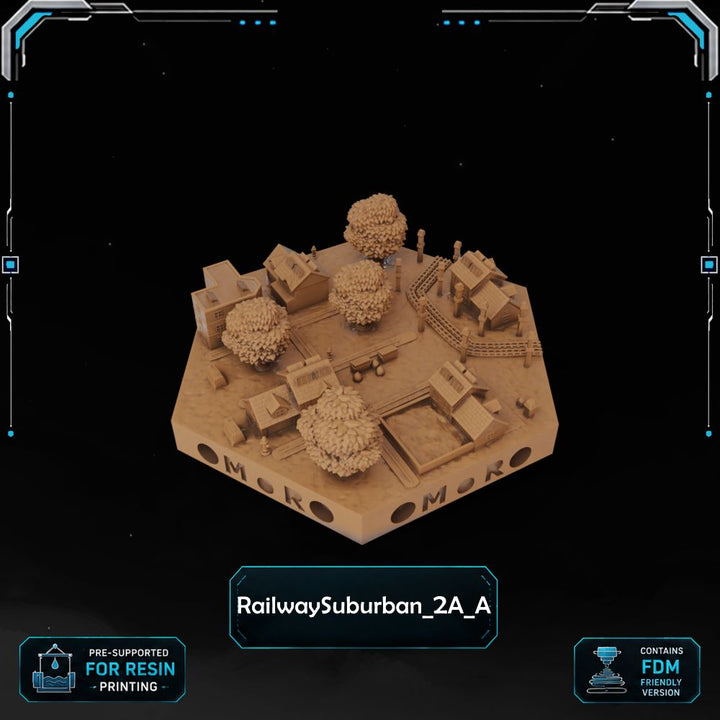 Modern Railway Suburban Tiles printable STL tile preview 12 — included tile image 12