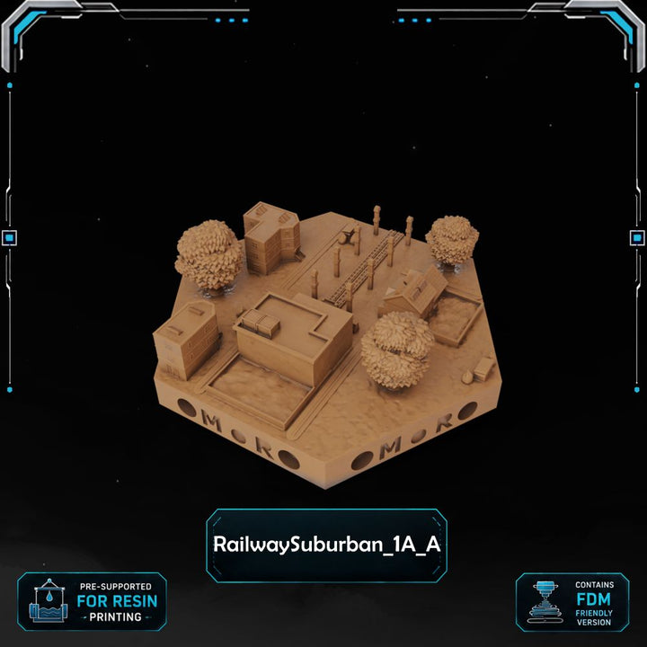 Modern Railway Suburban Tiles printable STL tile preview 14 — included tile image 14