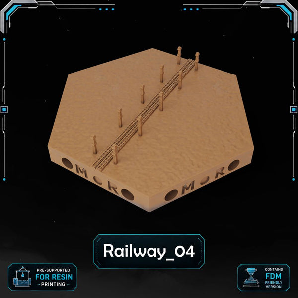 Modern Railway Tiles printable STL tile preview 2