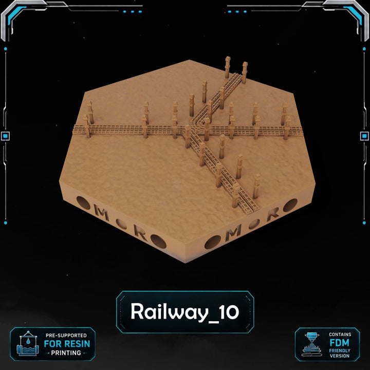 Modern Railway Tiles printable STL tile preview 4 — included tile image 4