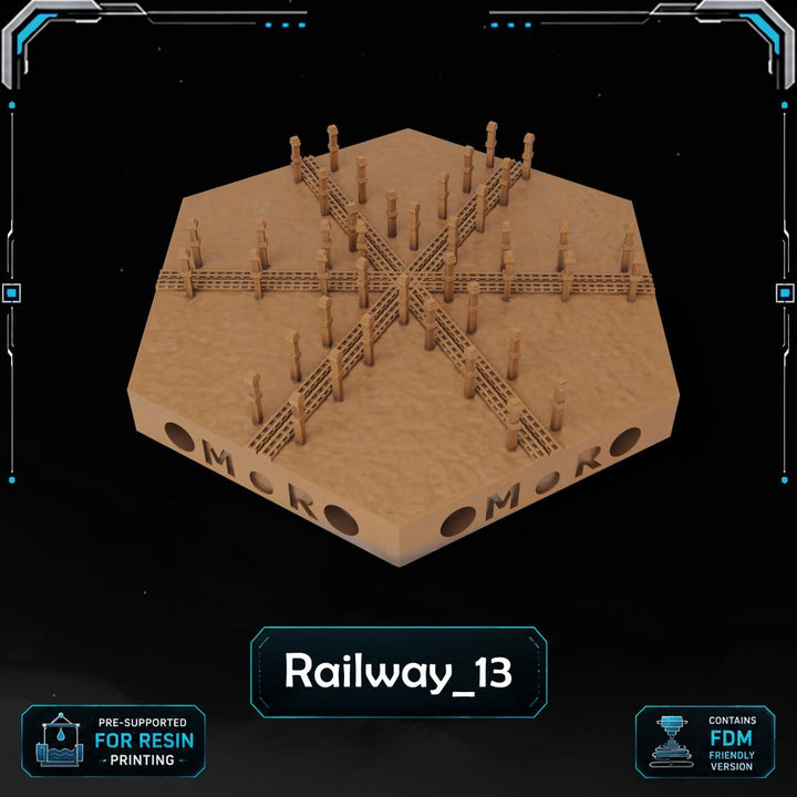 Modern Railway Tiles printable STL tile preview 5 — included tile image 5