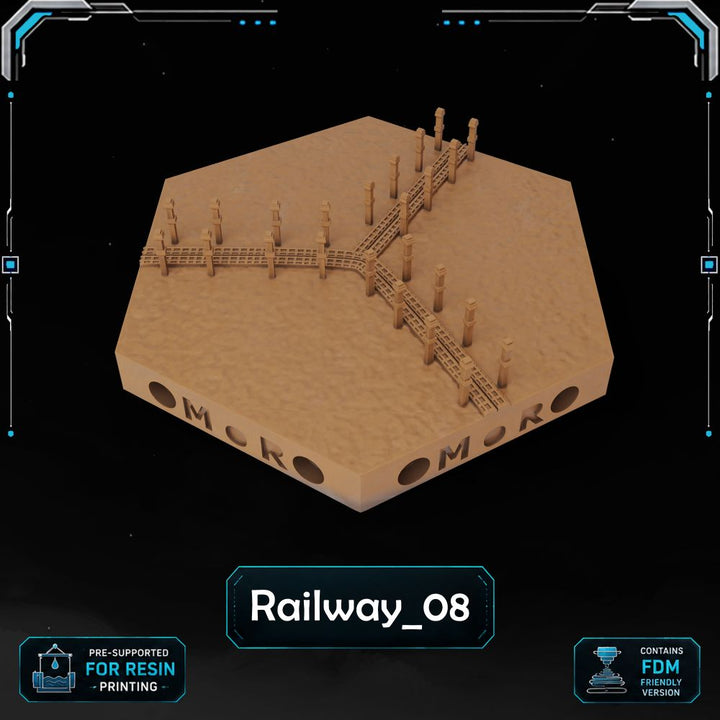 Modern Railway Tiles printable STL tile preview 6 — included tile image 6