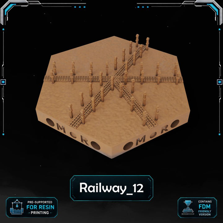 Modern Railway Tiles printable STL tile preview 7 — included tile image 7