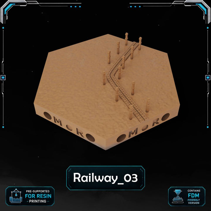 Modern Railway Tiles printable STL tile preview 8 — included tile image 8