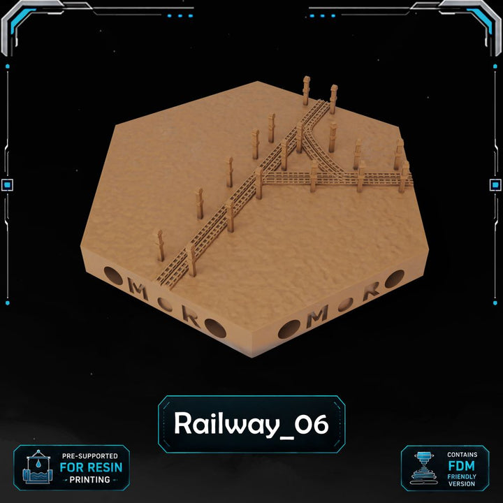 Modern Railway Tiles printable STL tile preview 9 — included tile image 9