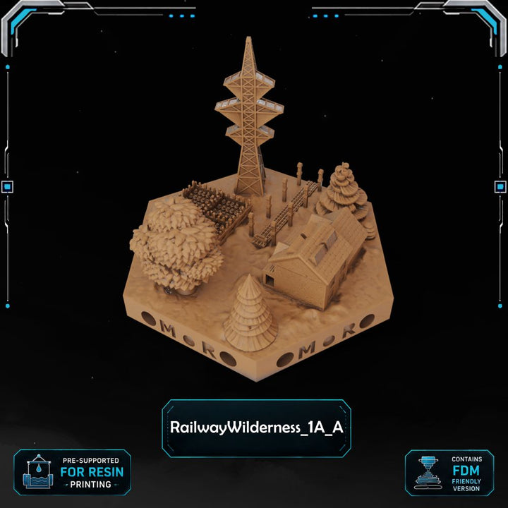 Modern Railway Wilderness Tiles printable STL tile preview 5 — included tile image 5