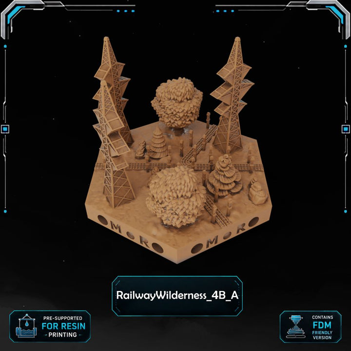Modern Railway Wilderness Tiles printable STL tile preview 11 — included tile image 11
