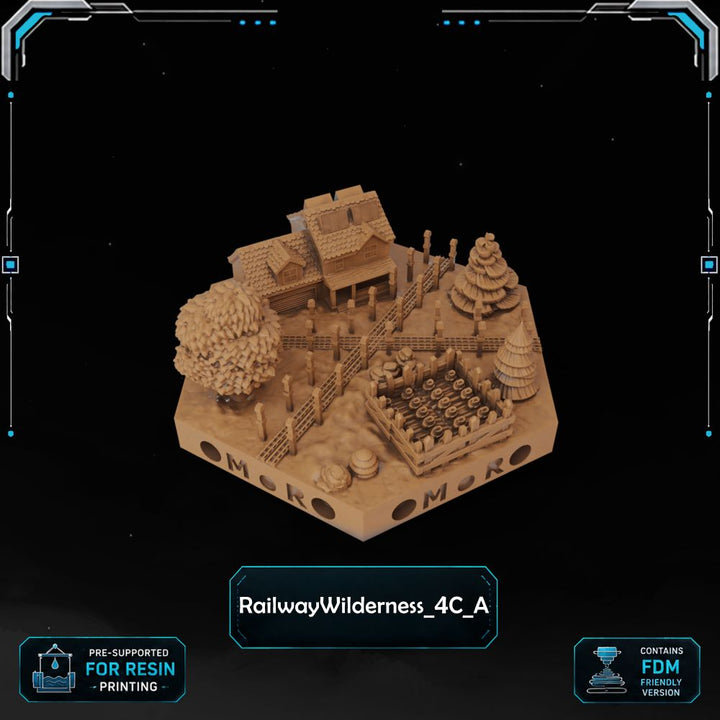 Modern Railway Wilderness Tiles printable STL tile preview 12 — included tile image 12