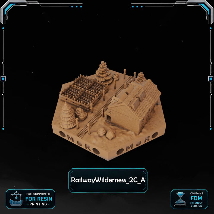 Modern Railway Wilderness Tiles printable STL tile preview 14 — included tile image 14