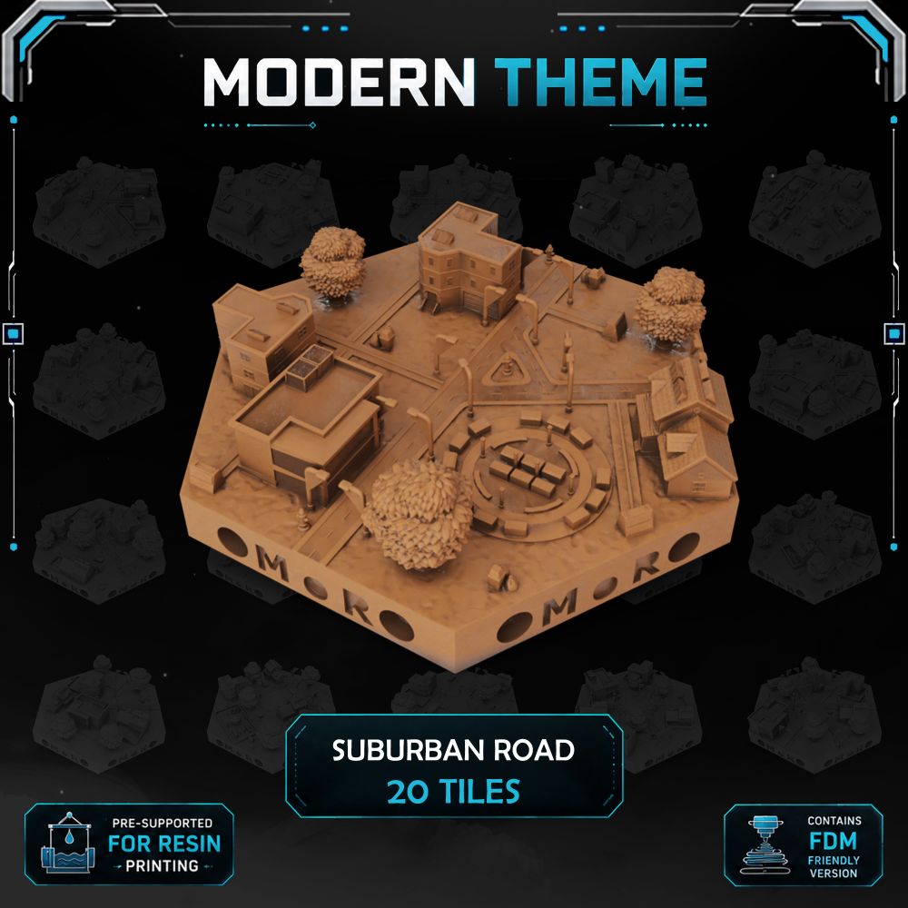 Modern Suburban Road Tiles