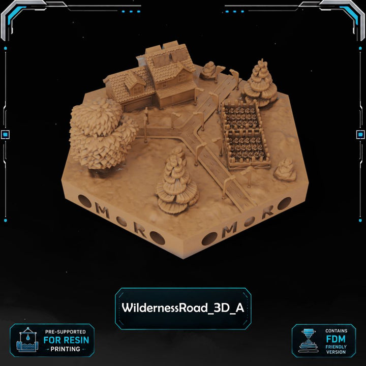 Modern Wilderness Road Tiles printable STL tile preview 2 — included tile image 2