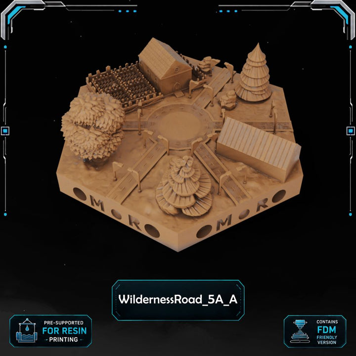 Modern Wilderness Road Tiles printable STL tile preview 5 — included tile image 5