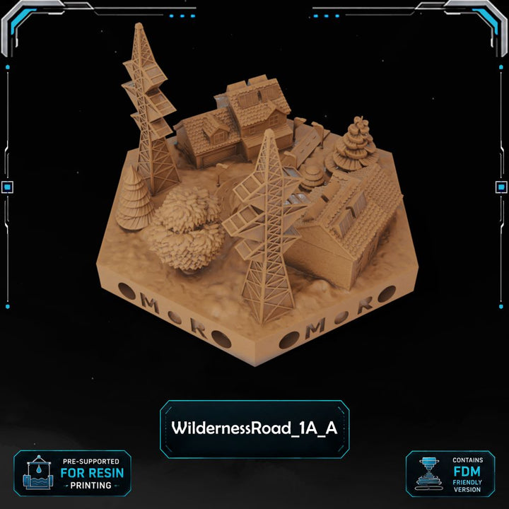 Modern Wilderness Road Tiles printable STL tile preview 8 — included tile image 8