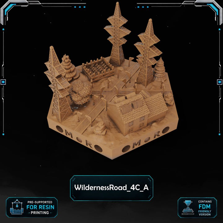 Modern Wilderness Road Tiles printable STL tile preview 9 — included tile image 9