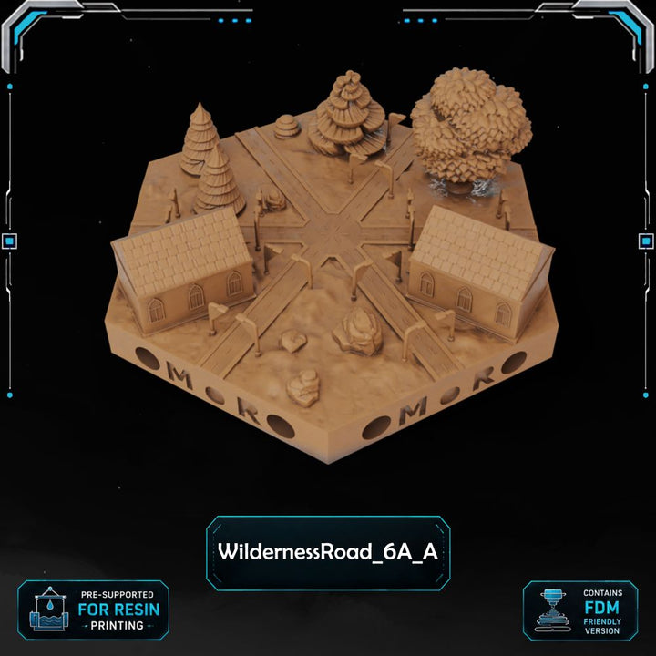 Modern Wilderness Road Tiles printable STL tile preview 10 — included tile image 10