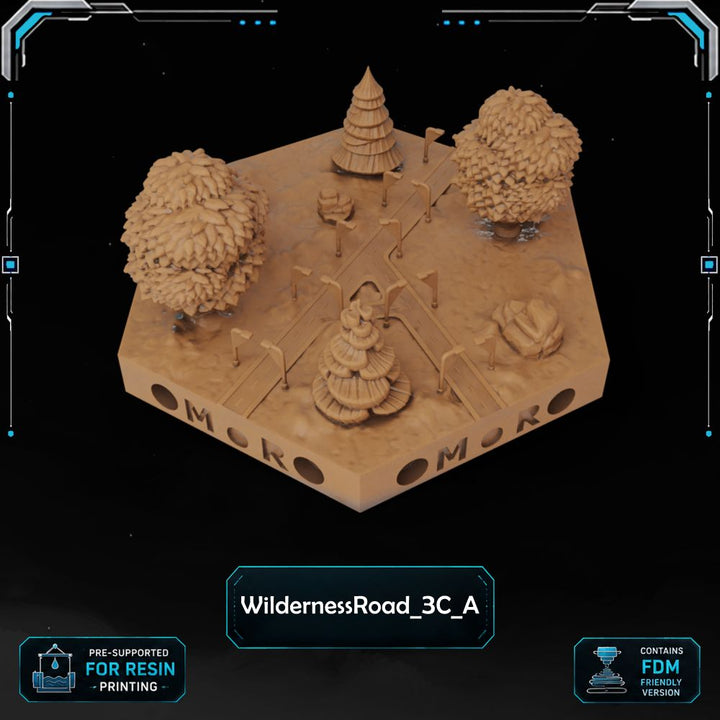 Modern Wilderness Road Tiles printable STL tile preview 11 — included tile image 11
