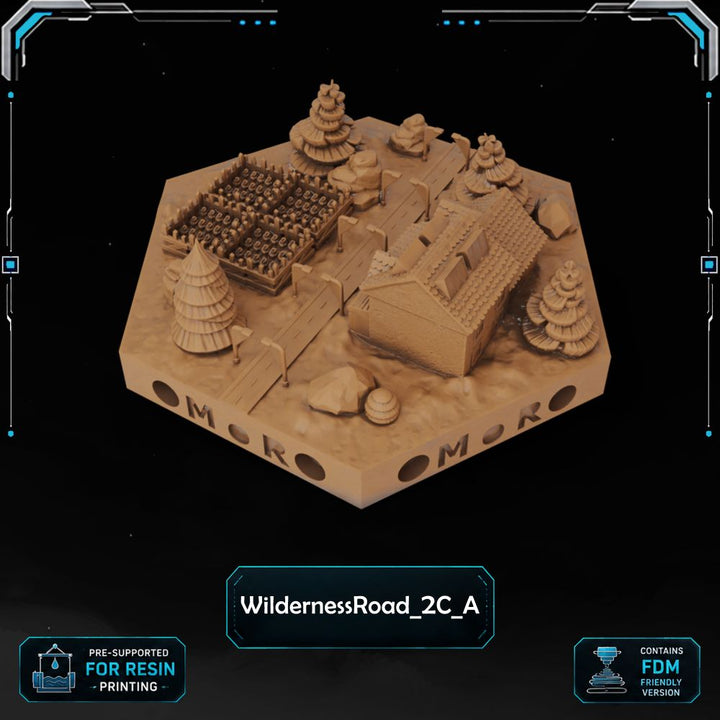 Modern Wilderness Road Tiles printable STL tile preview 13 — included tile image 13