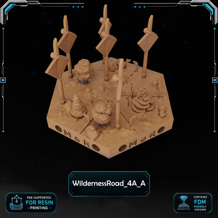 Modern Wilderness Road Tiles printable STL tile preview 14 — included tile image 14