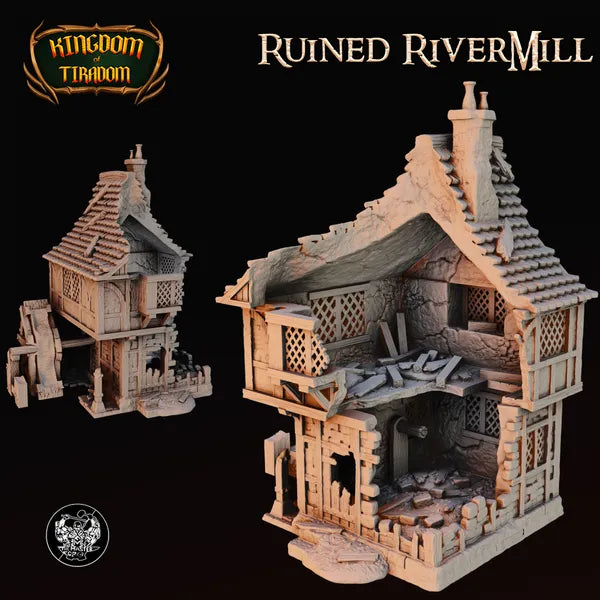 Ruined Rivermill digital STL preview