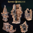 Abandoned Buildings Pack - Set of 5 digital STL preview