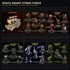 Space Dwarf Strike Force complete six-product overview