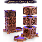 Steampunk Clock Dice Tower digital STL preview 1
