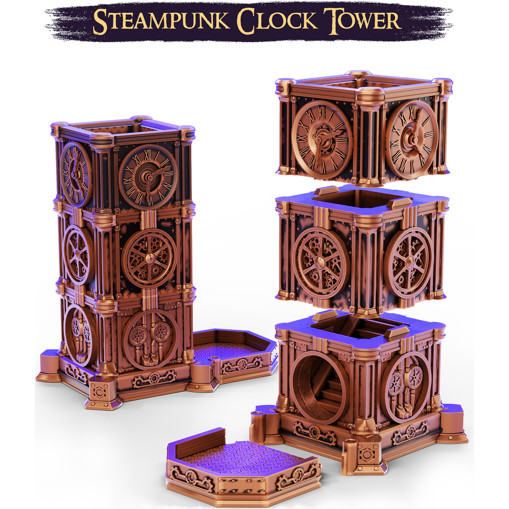 Steampunk Clock Dice Tower