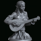 Wood Elf Bard Bust digital STL preview 1