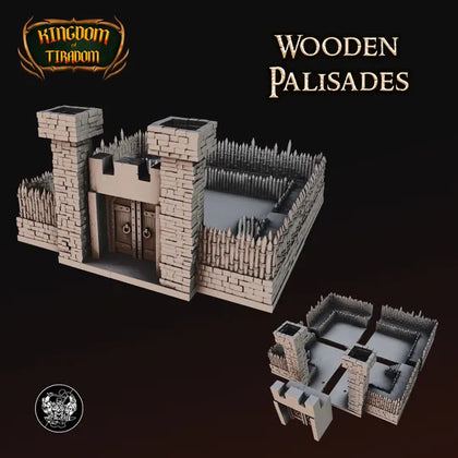 Wooden Palisades digital STL preview
