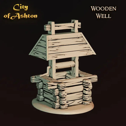 Wooden Well digital STL preview