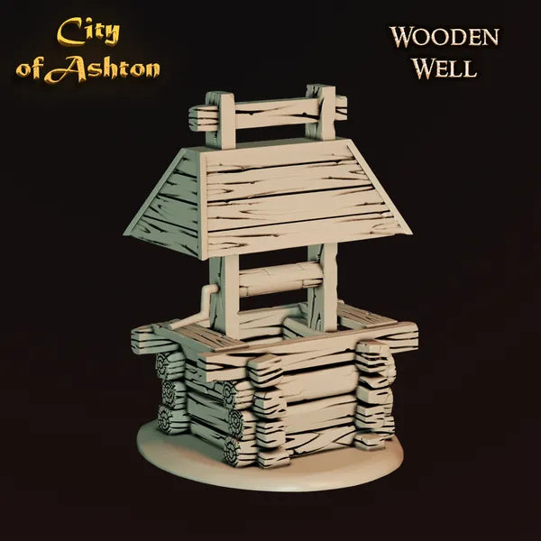 Wooden Well digital STL preview